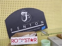 2 items: Fenton sign & sales literature