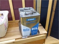 2 vintage All State Motor Oil cans - 10 qts