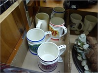 6 boxes giftware: state flags - mugs - candles - m