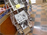 8" x 10" movie star pictures w/ display rack