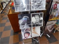 8" x 10" movie star pictures w/ display rack
