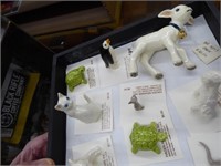 Tray of Hagen-Renaker animal figurines