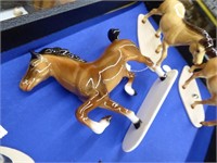 Hagen-Renaker horse figurines (Prancing Belgian &