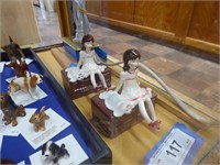 2 Hagen-Renaker girl figurines