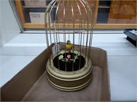 Clockwork 11" singing bird in cage - West Germany