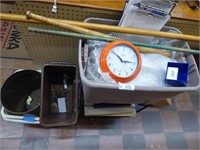 Group: rack - trash cans - clock - misc. items