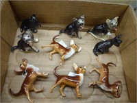Hagen-Renaker 9 dog figurines - some w/ boxes