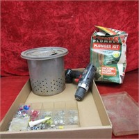 Power plunger kit, minnow bucket insert, misc.