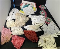 (17 Pcs) Crocheted Doilies