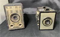 (2) Box Cameras- 1 Ansco, 1 Brownie Junior