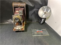 Vintage Camera and Flash