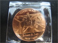 Robert E. Lee 1oz Copper Medallion