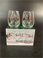 Pfaltzgraff Winterberry Stemless Wine Glasses