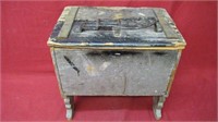 Antique Wooden Shoe Shine Stand with Supplies