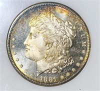 1881-S Silver morgan dollar MS65 Dimple