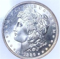 1886 Silver Morgan Dollar BU