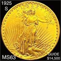 1925-S $20 Gold Double Eagle BU
