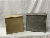 2  METAL MILK BOXES