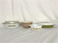 4  PIECES GLASS WARE