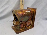 Metal Covered Wagon Book End 5x4x5"