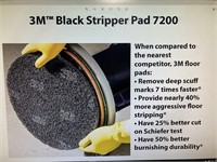 (NEW) 5 x 3m Stripper Floor Pads 7200 Black