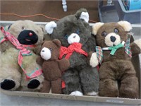 4 Stuffed Teddy Bears Cuddle Toys, Etc.