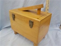 Shoe Shine Box, Wood, Ronson 11x7x11"