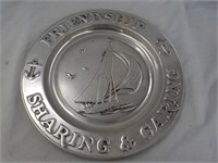 Pewter  11" Sailboat Plate