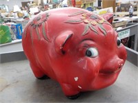 Large Chalk Ware Piggy Bank 22x15x12"
