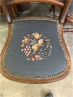 2 NICE ANTIQUE NEEDLEPOINT CHAIRS