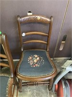 2 NICE ANTIQUE NEEDLEPOINT CHAIRS