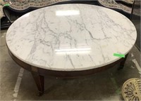 VTG MARBLE COFFEE TABLE ROLLS