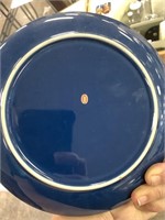PORCELIAN PLATE W PEACOCK THEME AND SIDE PLATE