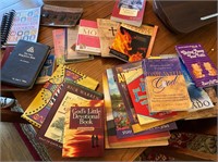 Christian books with lap desk