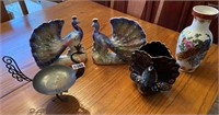 Peacock décor pieces