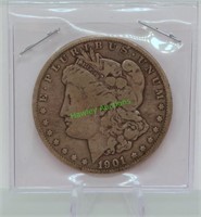 1901-O Ex-nice shape Silver dollar-90% Silver