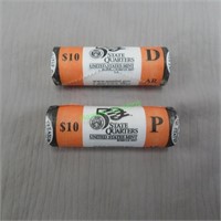 U.S. Mint State Quarters-Arkansas-Two $10 rolls