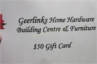 Geerlinks Home Hardware $50 gift card