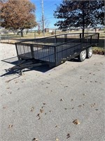 8'X14' Steel Floor utility/mowing trailer