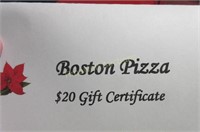 $20 Gift card Boston Pizza
