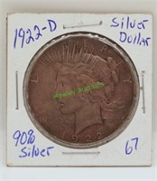 1922-D Silver dollar-90% Silver