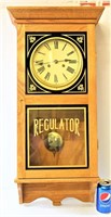 Oak Regulator Wall Clock w Chimes