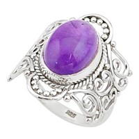Natural 5.13ct Oval Amethyst Ring