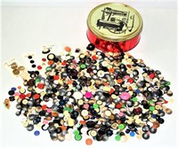 Tin Full of Vintage Buttons