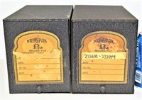 2 Vintage Drug-Pak RX Record Card Files