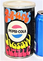 Unopened 1968 Pepsi Cola Jig-Saw Puzzle Can