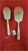 sterling silver mirror and brush set 237.4 dwt