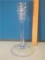 Clear glass Candlestick 10 in tall