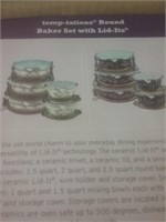 New Temptations round Baker set with lids