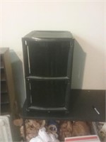 Black 2 drawer rolling storage system